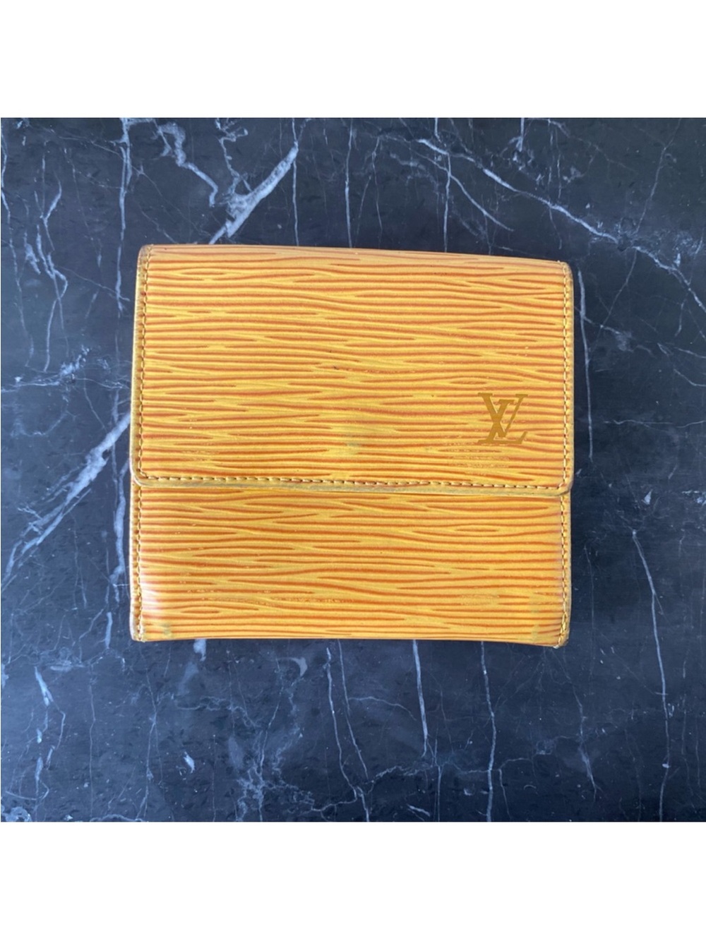 Louis Vuitton Yellow Epi Leather Small Bi-Fold Wallet